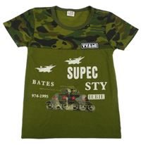 Khaki-army tričko s tankem 