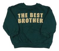 Tmavozelená oversize mikina s nápisem H&M