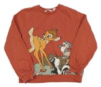 Oranžová oversize mikina s Bambim H&M