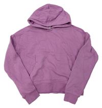 Růžovofialová crop mikina s kapucňou C&A