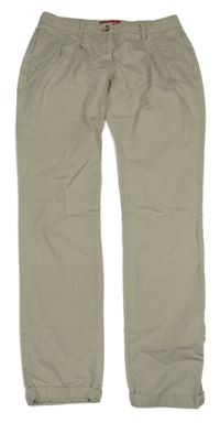 Béžové plátenné chino nohavice Review