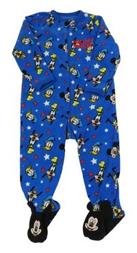 Cobaltovoě modrý fleecový overal s Mickey s kamarády PRIMARK