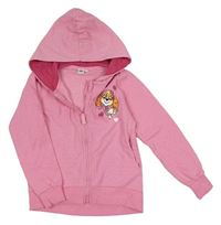 Ružová melírovaná prepínaci mikina s PAW PATROL - Skye a kapucňou nickelodeon
