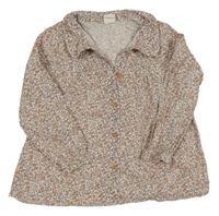 Smetanovo-pudrová kvietkovana blúzka H&M