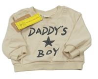 Nové - světlebéžová mikina s nápisy a hvězdičkou Cozy Cub