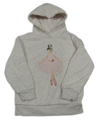 Svetlobéžová melírovaná mikina s baletkou a kapucňou PRIMARK