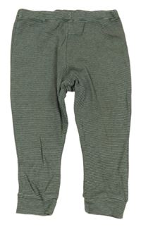 Smaragdovo-smotanové pruhované tepláky F&F