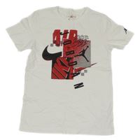 Bílé tričko s logem Nike Air Jordan