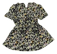 Smetanovo-čierno-farebné vzorované šaty KIDS ONLY