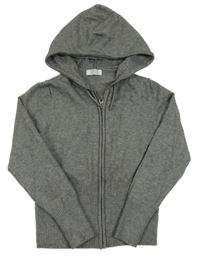 Sivý melírovaný prepínaci crop sveter s kapucňou PRIMARK