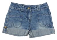 Svetlomodré rifľové kraťasy Bonprix