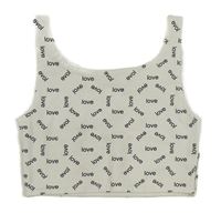 Biely crop top s nápismi zn. Zara
