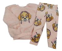 2set - Ružová chlpatá mikina so Skye + plyšové legíny Primark