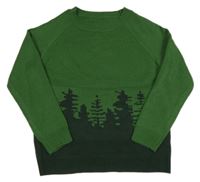 Zelený sveter so vzorom