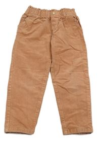 Starorůžové manšestrové relaxed pull on kalhoty H&M