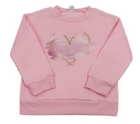 Ružová mikina so srdcem