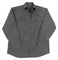 Tmavosivá melírovaná košeľa C&A