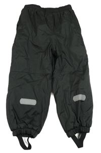 Černé šusťákové zateplené kalhoty Outburst
