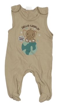 Béžové dupačky se slonem Orsolino