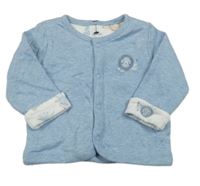 Modrá melírovaná podšitá prepínaci mikina s lvem Mothercare