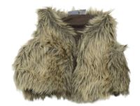 Hnedá kožušinová podšitá vesta Lupilu