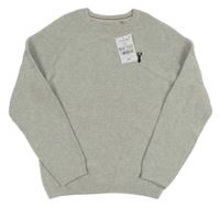 Nové - Světlešedý svetr s výšivkou Next