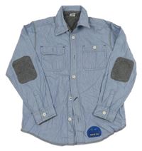 Modro-černo-bílá pruhovaná košile S. Oliver