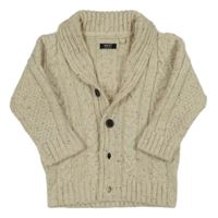 Béžový propínací svetr s límcem Next