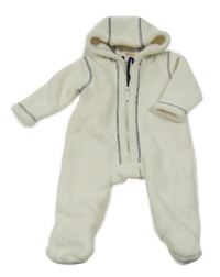 Smotanová fleecová zateplená kombinéza s kapucňou Pusblu