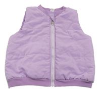 Lila šušťáková zateplená vesta Shein