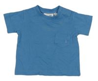 Modré tričko s kapsou