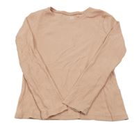 Staroružové rebrované tričko H&M