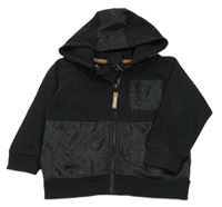 Čierna prepínaci mikina s šusťákem a kapucňou Bench