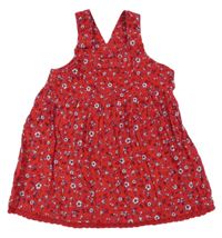 Červené kvetované menšestrové na traké šaty George