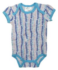Bielo-modro-ružové kvetované body