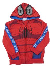 Červená prepínaci mikina s pavoukem a kapucí - Spiderman Primark