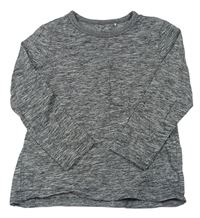 Sivo-čierne melírované tričko George