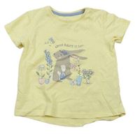 Svetložlté tričko s králikom Matalan