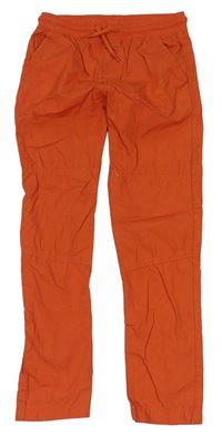 Oranžové plátenné nohavice s úpletovým pasom zn. Pep&Co