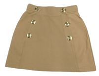 Oříšková sukňa s gombíky River Island