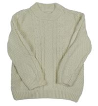 Smotanový vzorovaný sveter George