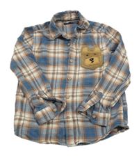 Modro-hnědo-bílá kostkovaná košile s medvědem Next