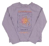 Lila triko se sluncem Primark