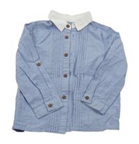 Světlemodrá košile s bílým límečkem Mothercare