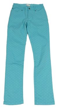 Tyrkysové bodkovaná é skinny rifle Charles Vögele