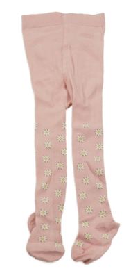 Svetloružové kvetované pančuchy POCOPIANO