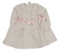 Světlerůžové propínací šaty s mašlemi 