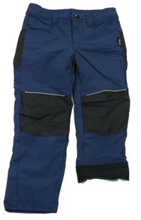 Modro-čierne outdoorové zateplené nohavice Crane