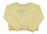 Žltá crop mikina s nápisom Primark