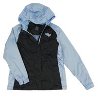 Čierno-modrá šušťáková jarná bunda s kapucňou Crivit